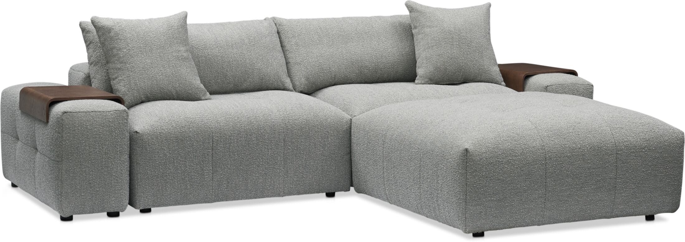 Bliss Gray 5 Pc Sectional And Ottoman 2979667 1728964 
