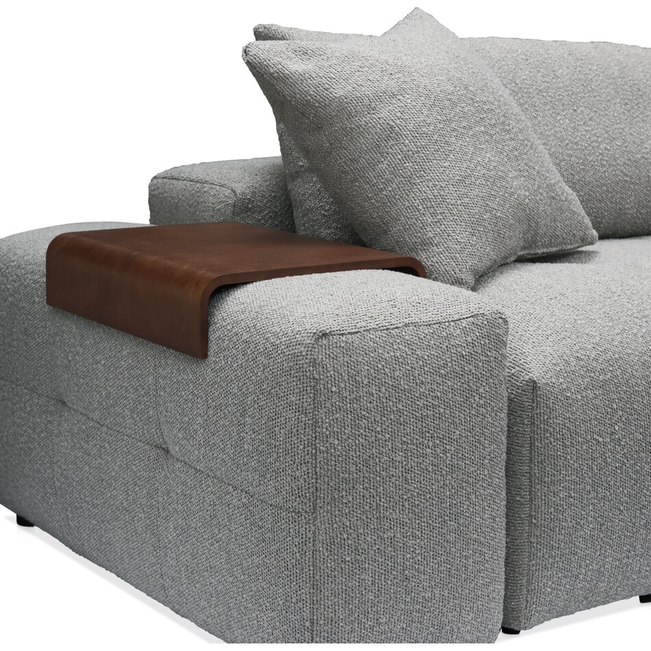 bliss gray  pc sectional   