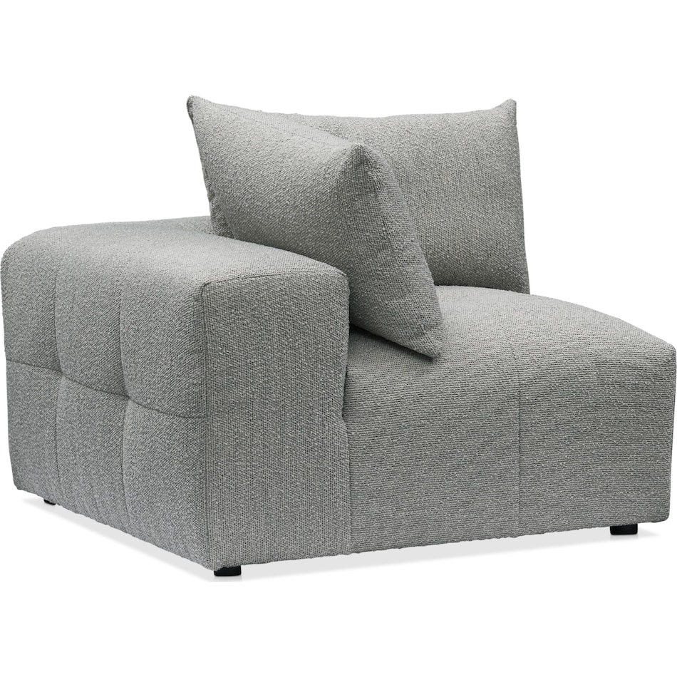 bliss gray corner chair   