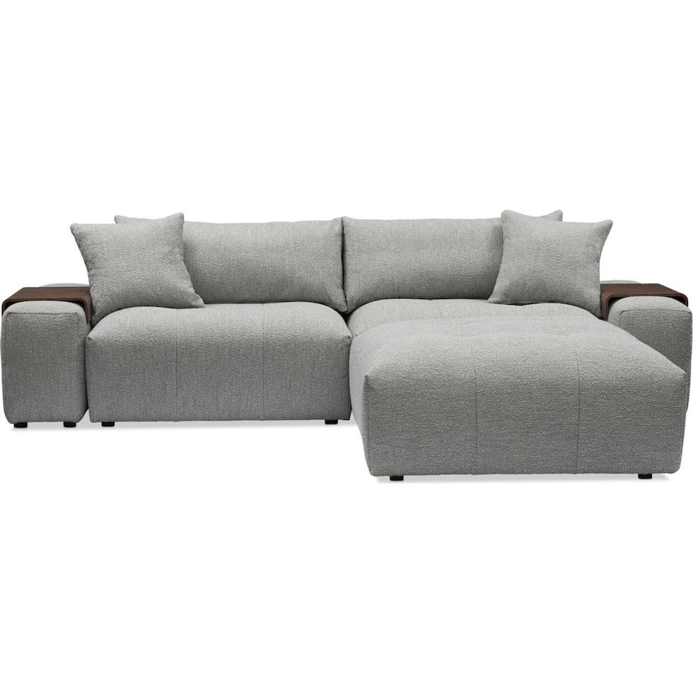 bliss gray sectional   