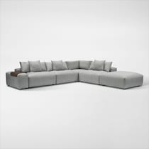 bliss gray sectional   