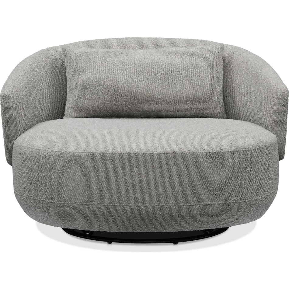 bliss gray swivel chair   