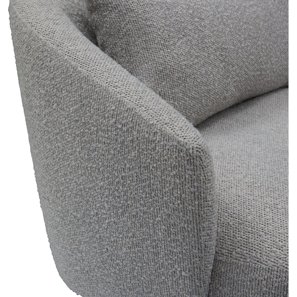 bliss gray swivel chair   