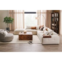 bliss white  pc sectional   