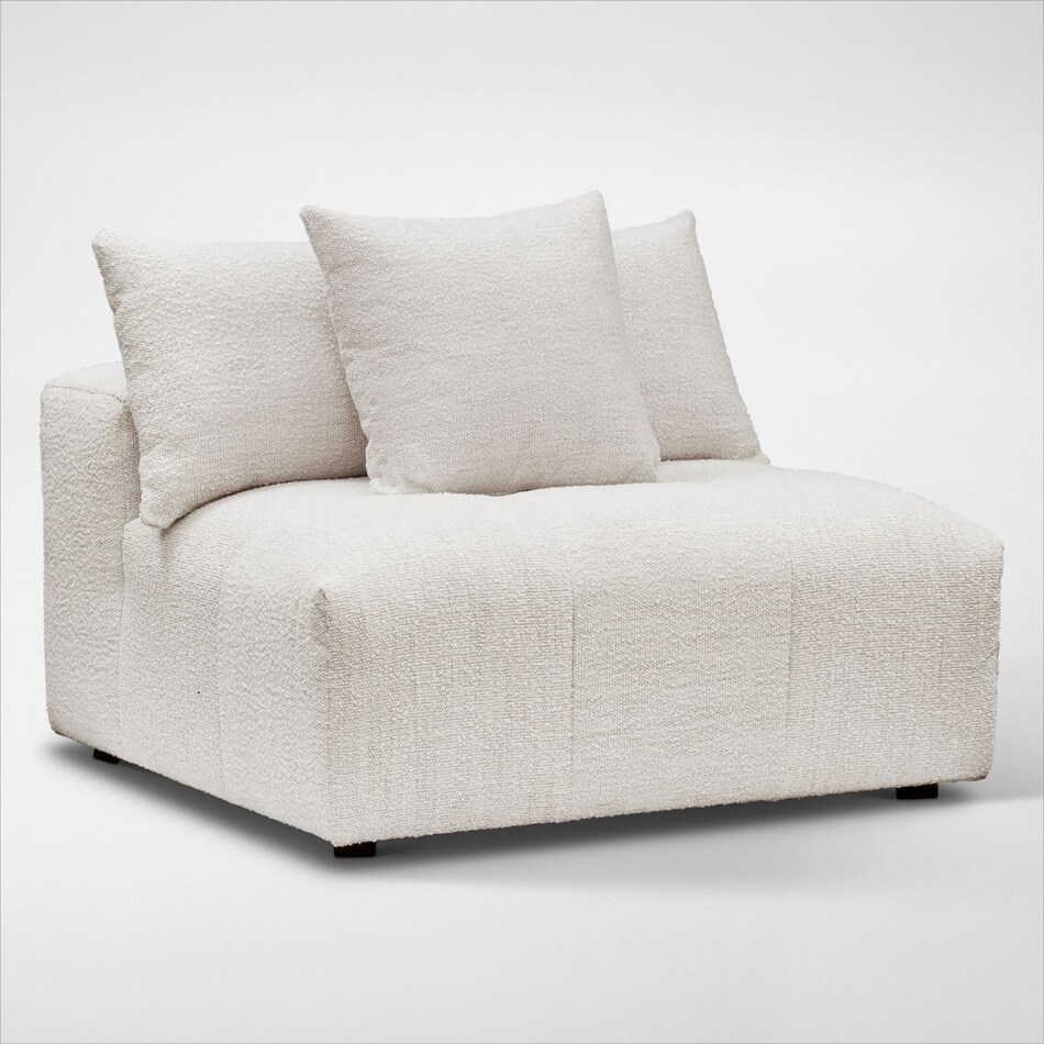 bliss white armless chair   