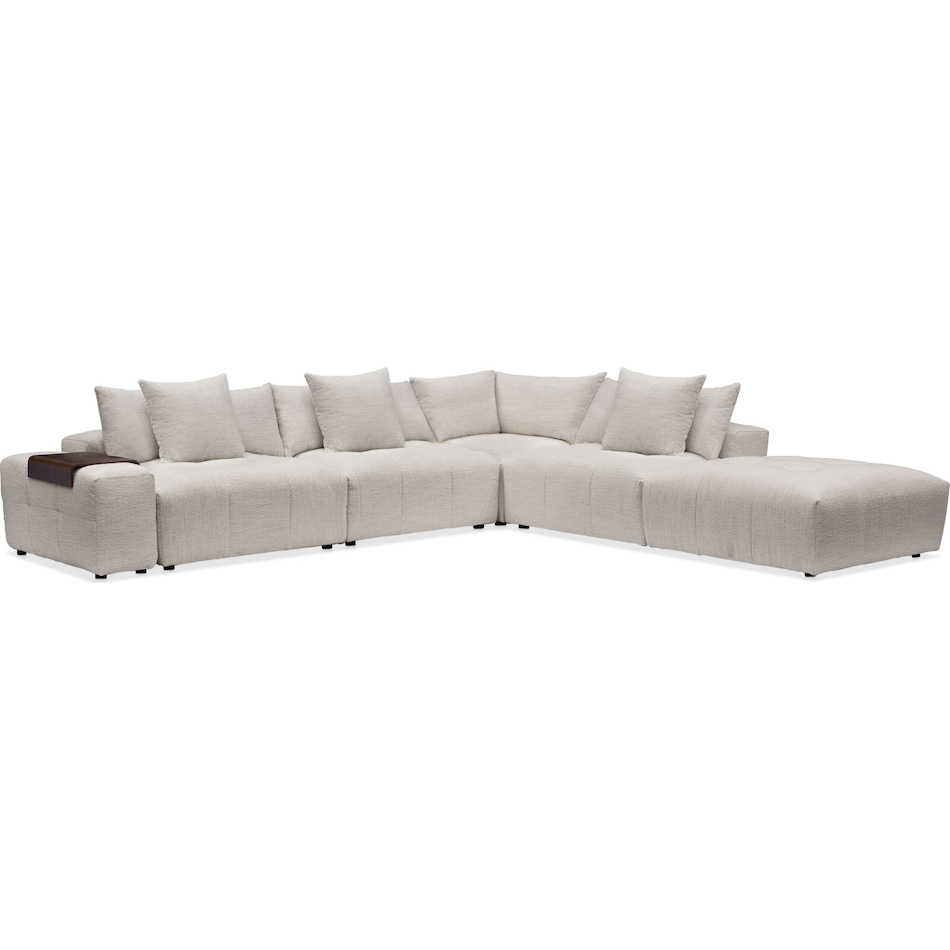bliss white sectional   
