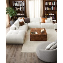 bliss white sectional   