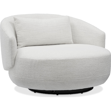 Sunday Accent Swivel Chair - Ivory