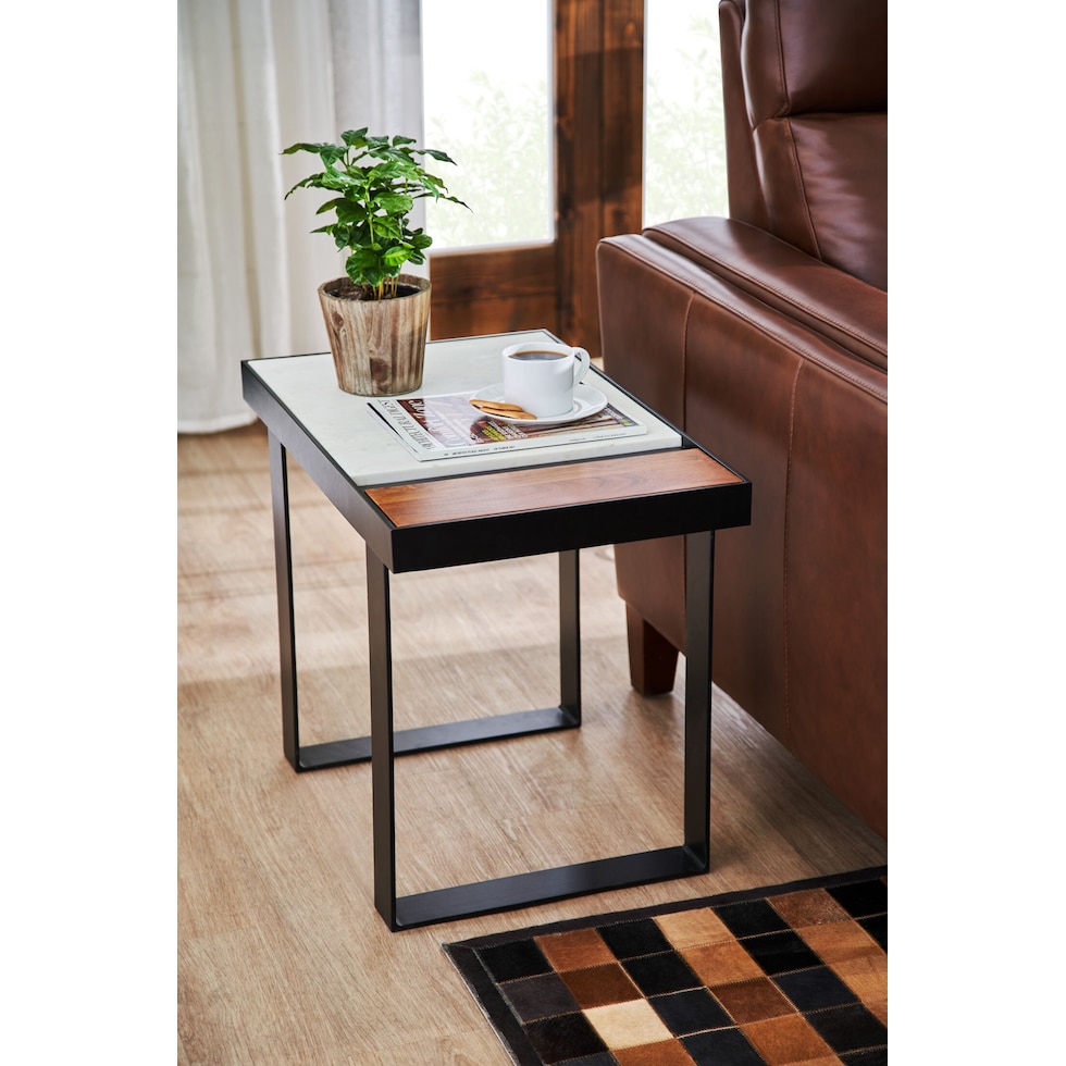 blocks black end table   