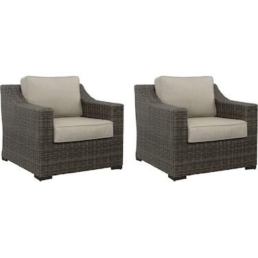 Bloomington Outdoor Set of 2 Lounge Chairs
