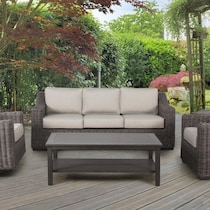 bloomington dark brown outdoor sofa   