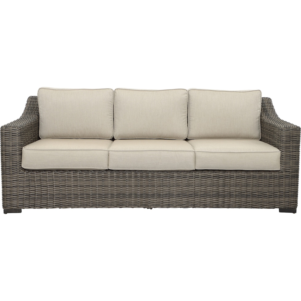 bloomington dark brown outdoor sofa   