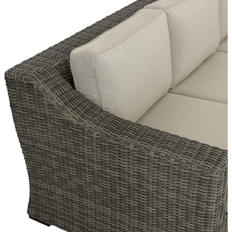 bloomington dark brown outdoor sofa   