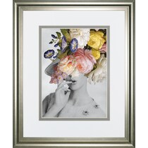blooms gold wall art   
