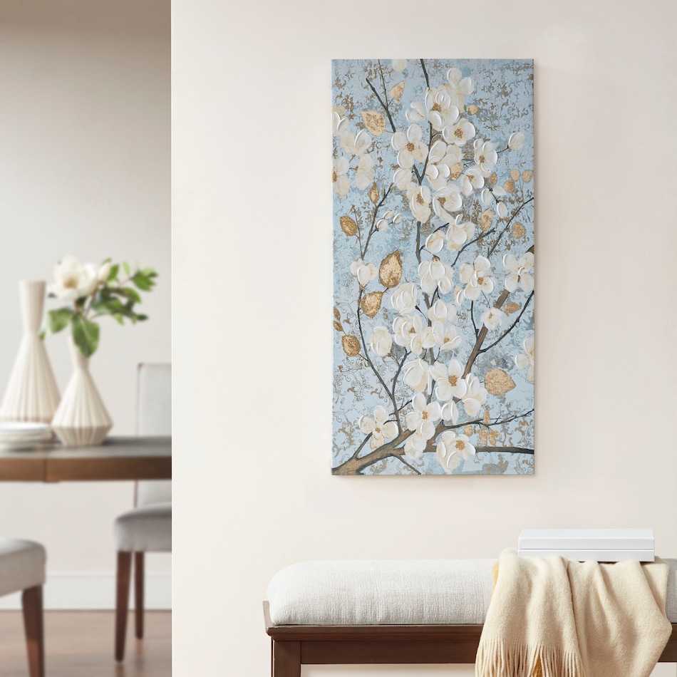 bloss blue wall art   