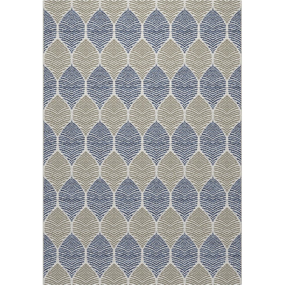 blue and brown rug   