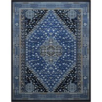 blue and brown rug   
