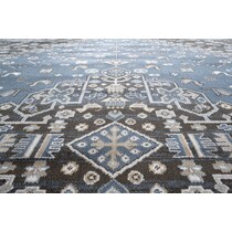blue and brown rug   