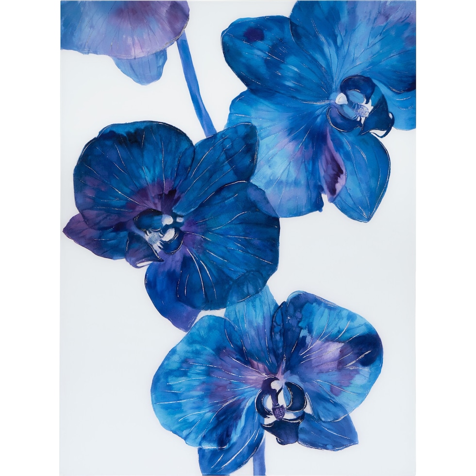 blue bouquet multicolor wall art   