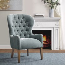 blue accent chair   