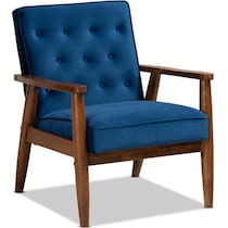 blue accent chair   
