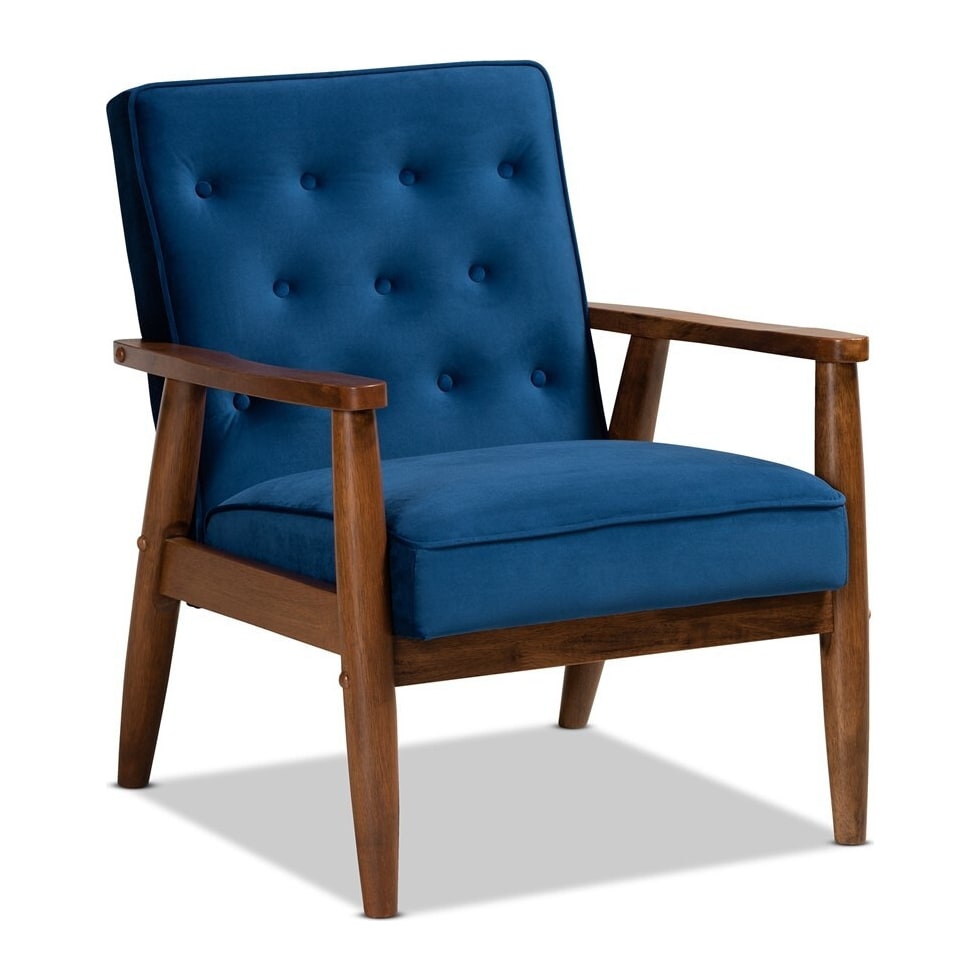 blue accent chair   