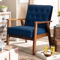 blue accent chair   