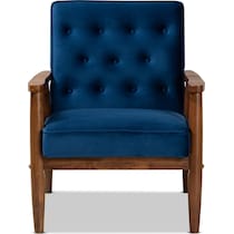 blue accent chair   