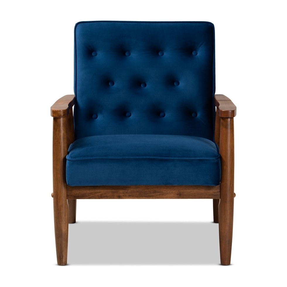 blue accent chair   