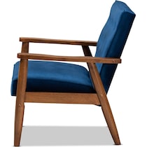 blue accent chair   