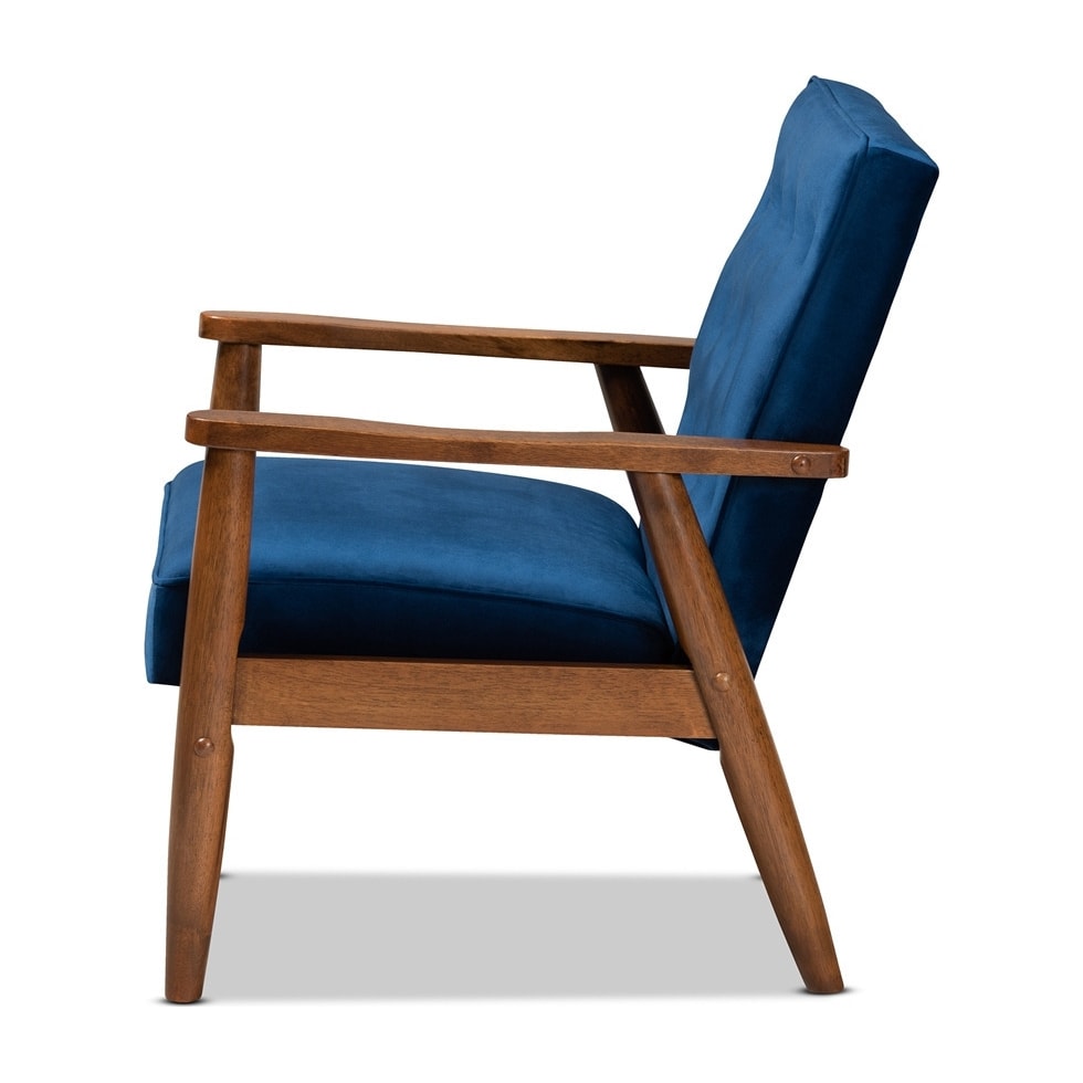 blue accent chair   