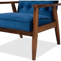 blue accent chair   