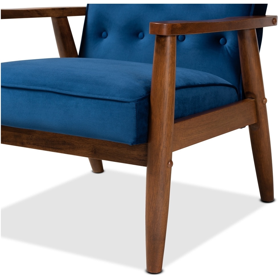 blue accent chair   