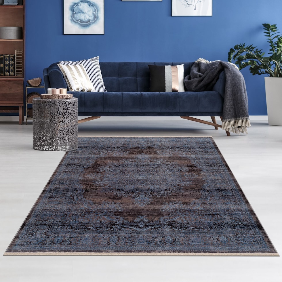 blue area rug  x    