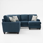 Canyon 2-Piece Sectional with Left-Facing Sofa and Reversible Chaise - Navy