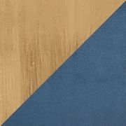 Penny Set of 2 Dining Chairs - Gold/Blue Velvet