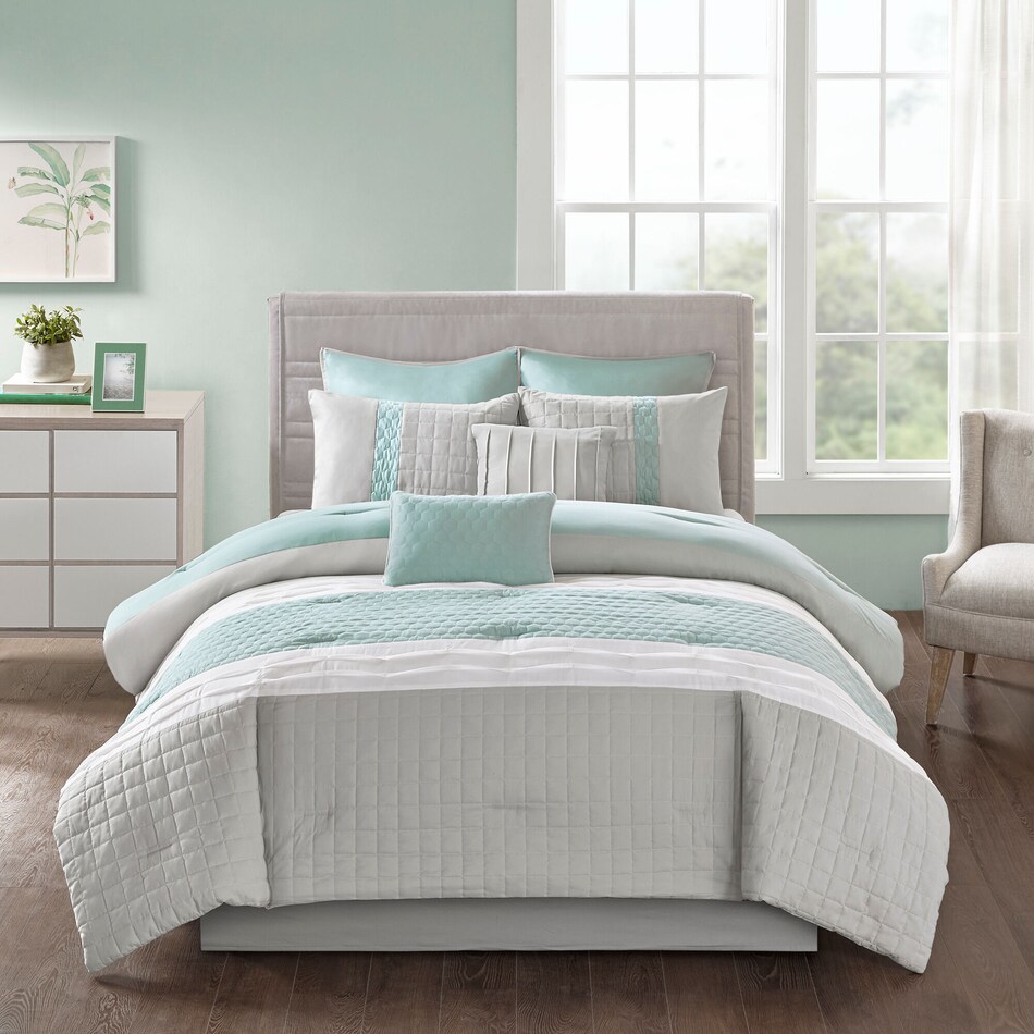 bluebell gray california king bedding set   