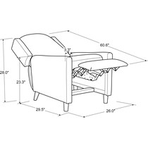 blumen blue recliner   