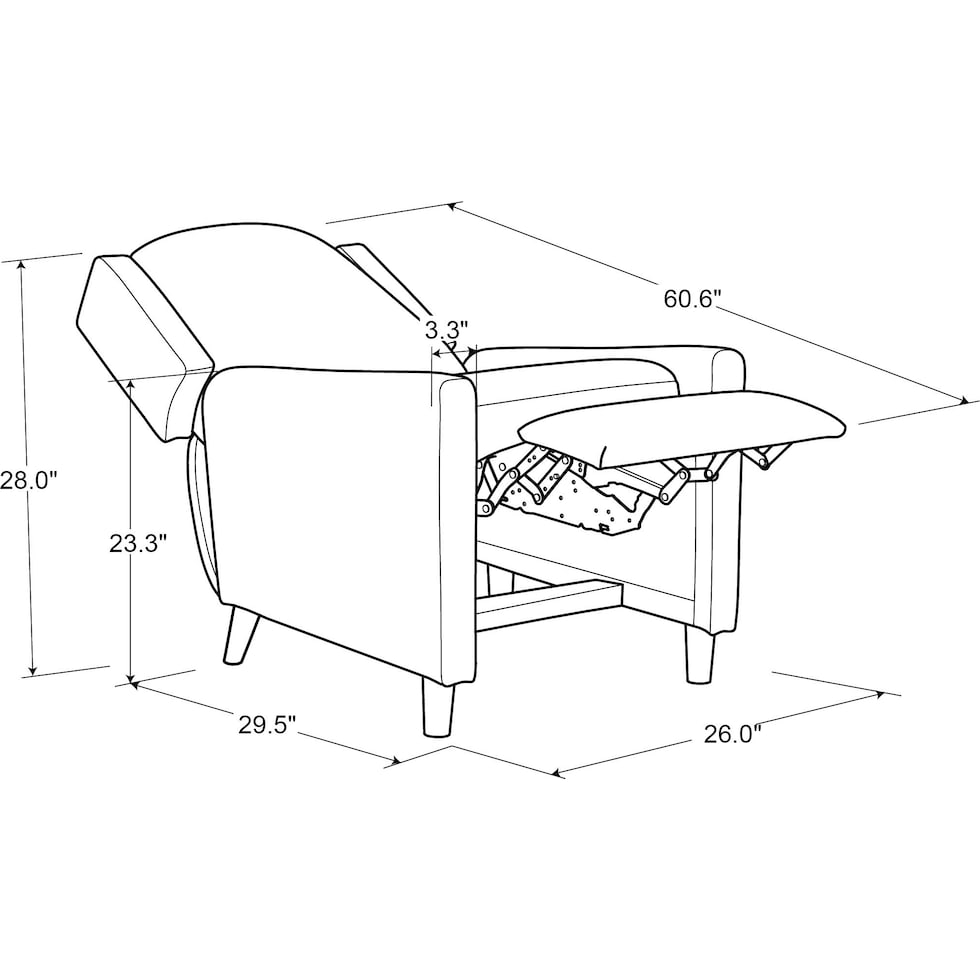 blumen blue recliner   