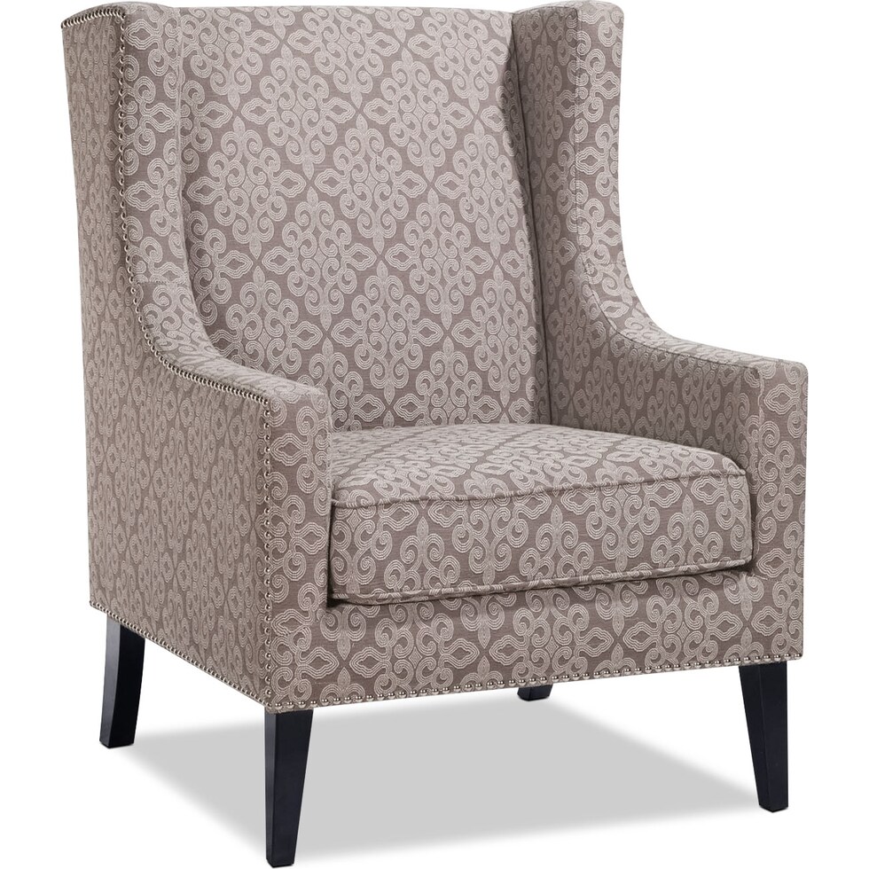 blythe gray accent chair   