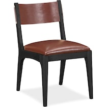 bobby berk dining dark brown side chair   