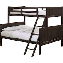 bobby dark brown twin over full bunk bed   
