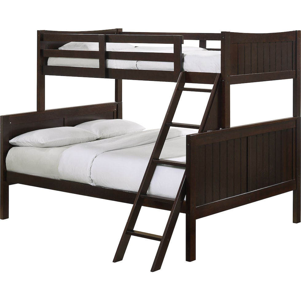 bobby dark brown twin over full bunk bed   