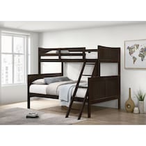 bobby dark brown twin over full bunk bed   
