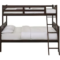 bobby dark brown twin over full bunk bed   