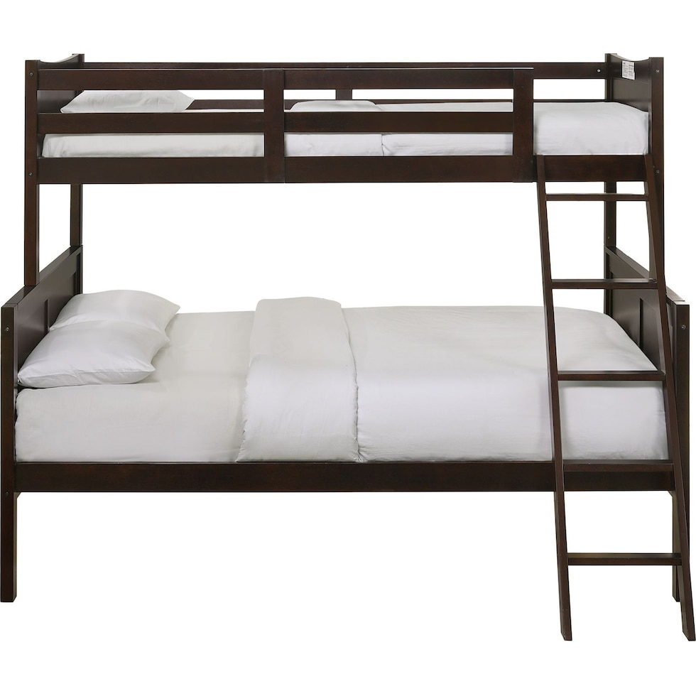 bobby dark brown twin over full bunk bed   