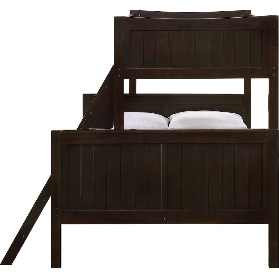 bobby dark brown twin over full bunk bed   
