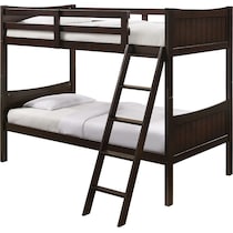 bobby dark brown twin over twin bunk bed   