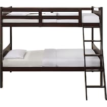 bobby dark brown twin over twin bunk bed   