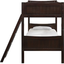 bobby dark brown twin over twin bunk bed   